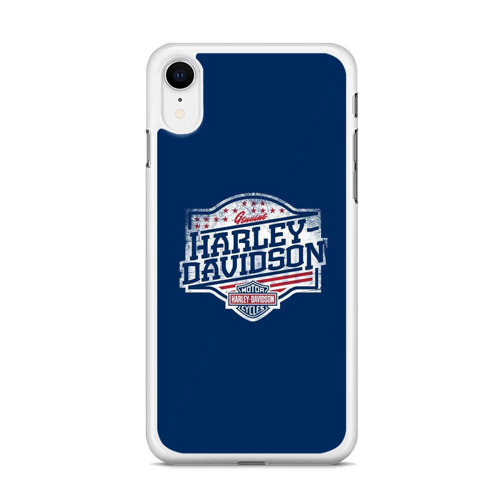 Harley Davidson Blue Flag Logo iPhone XR Case