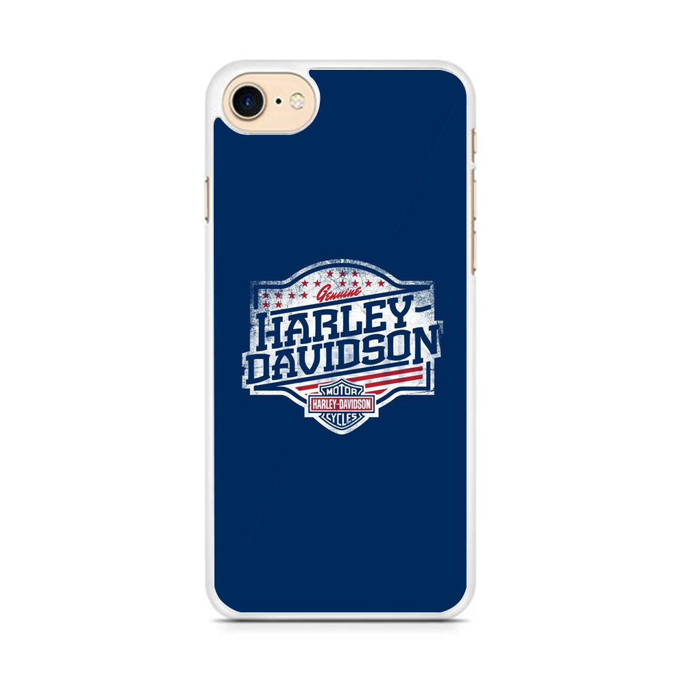 Harley Davidson Blue Flag Logo iPhone 7 Case