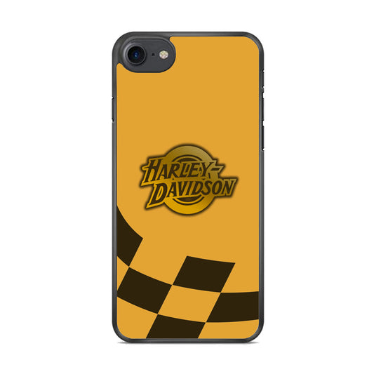 Harley Davidson Gold Logo Flag Racing iPhone 7 Case
