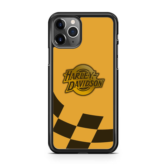 Harley Davidson Gold Logo Flag Racing iPhone 11 Pro Max Case