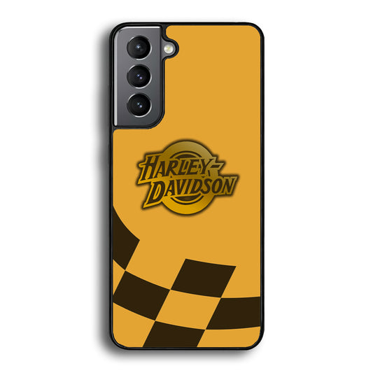 Harley Davidson Gold Logo Flag Racing Samsung Galaxy S21 Plus Case