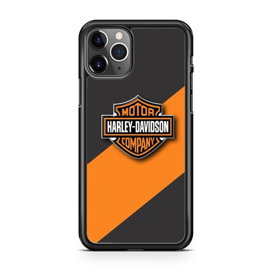 Harley Davidson Logo Stripe Yellow iPhone 11 Pro Max Case