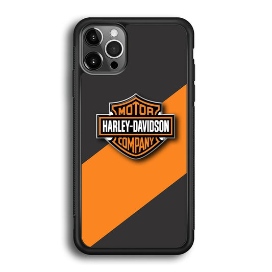Harley Davidson Logo Stripe Yellow iPhone 12 Pro Case