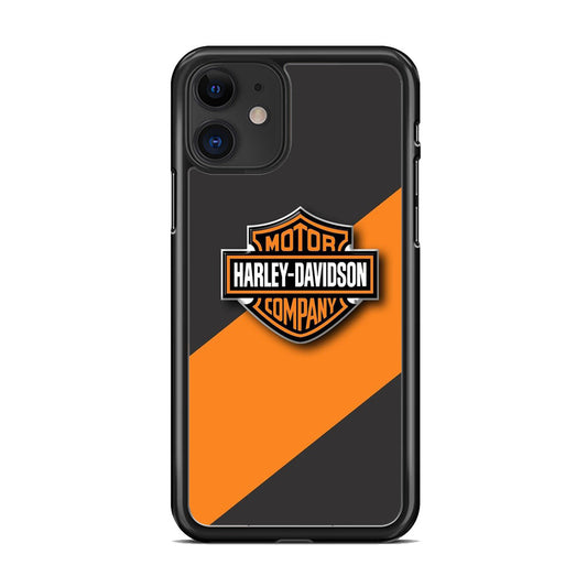 Harley Davidson Logo Stripe Yellow iPhone 11 Case