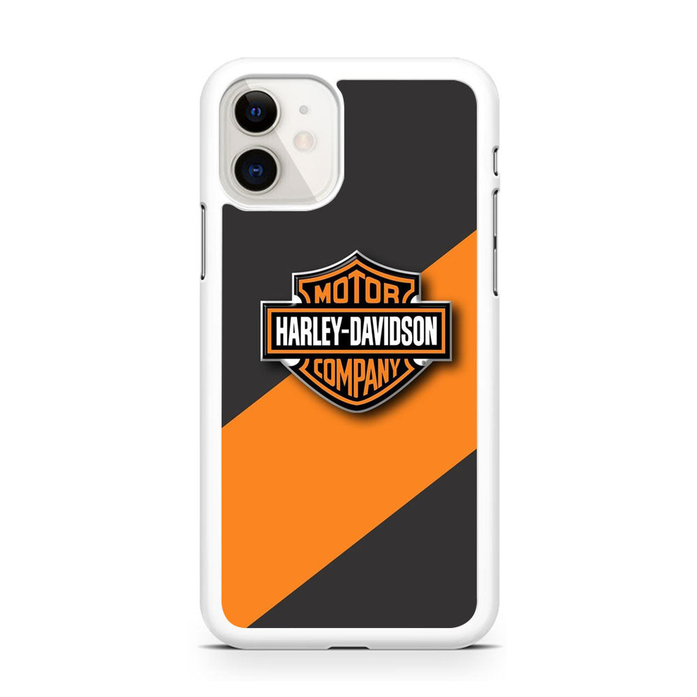 Harley Davidson Logo Stripe Yellow iPhone 11 Case