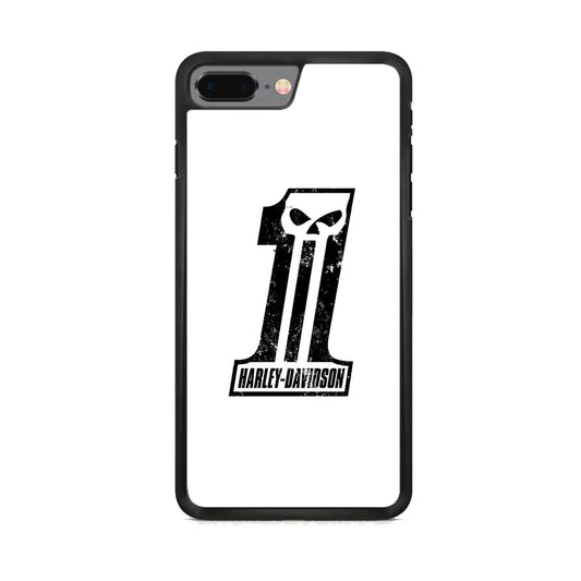 Harley Davidson White Number Skull iPhone 8 Plus Case