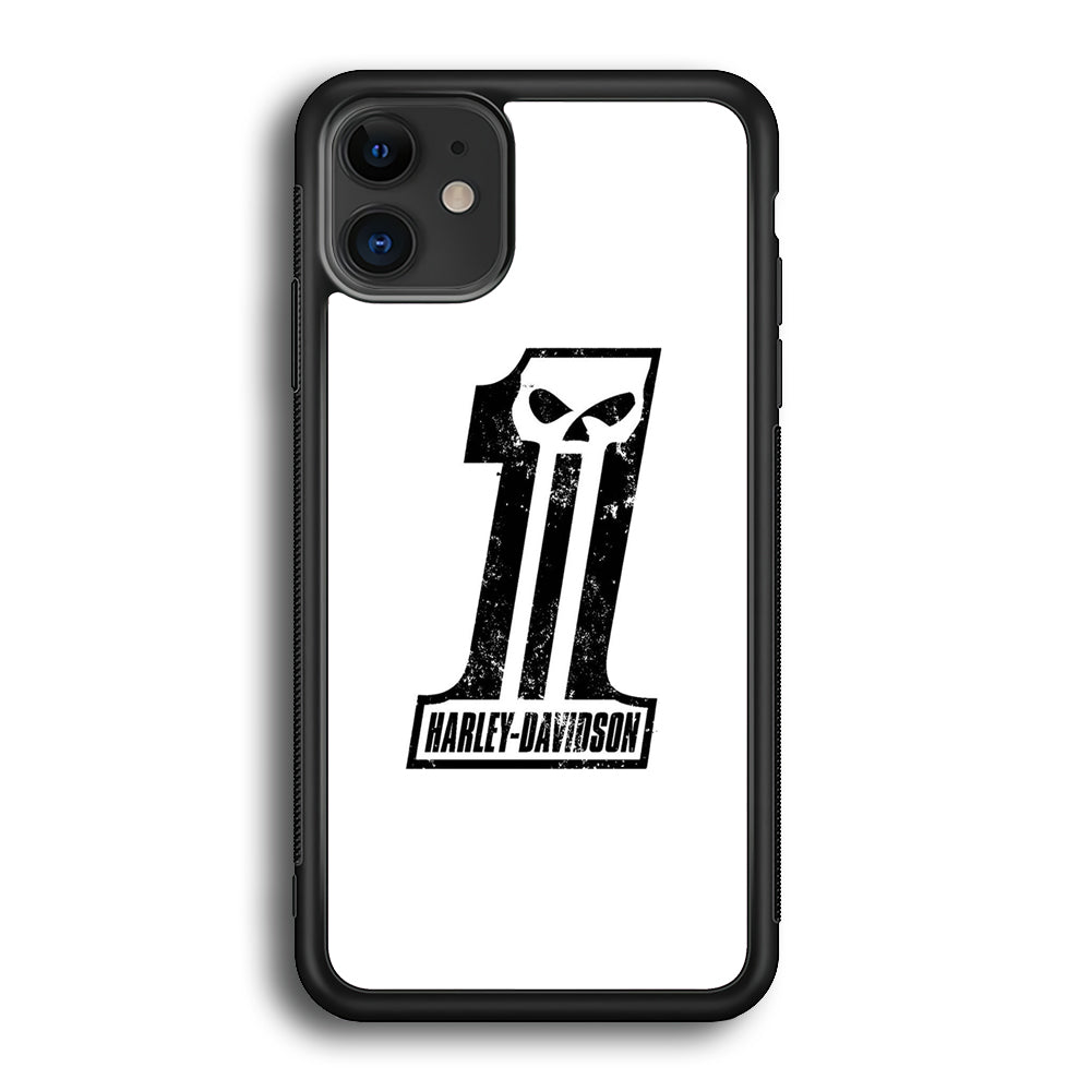 Harley Davidson White Number Skull iPhone 12 Case