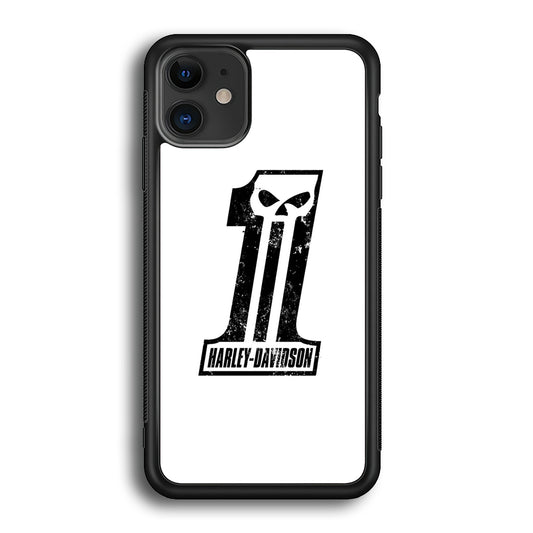 Harley Davidson White Number Skull iPhone 12 Case