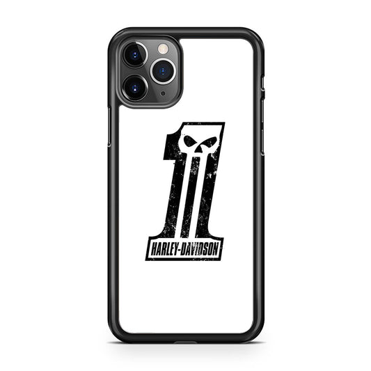 Harley Davidson White Number Skull iPhone 11 Pro Max Case