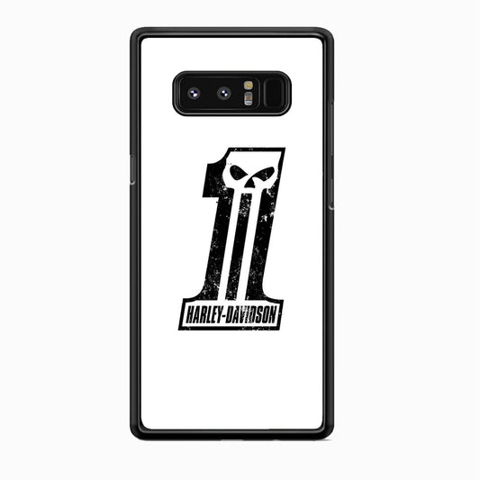 Harley Davidson White Number Skull Samsung Galaxy Note 8 Case