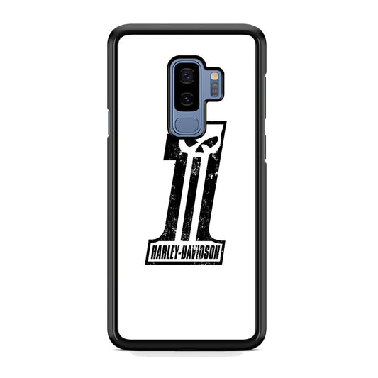 Harley Davidson White Number Skull Samsung Galaxy S9 Plus Case