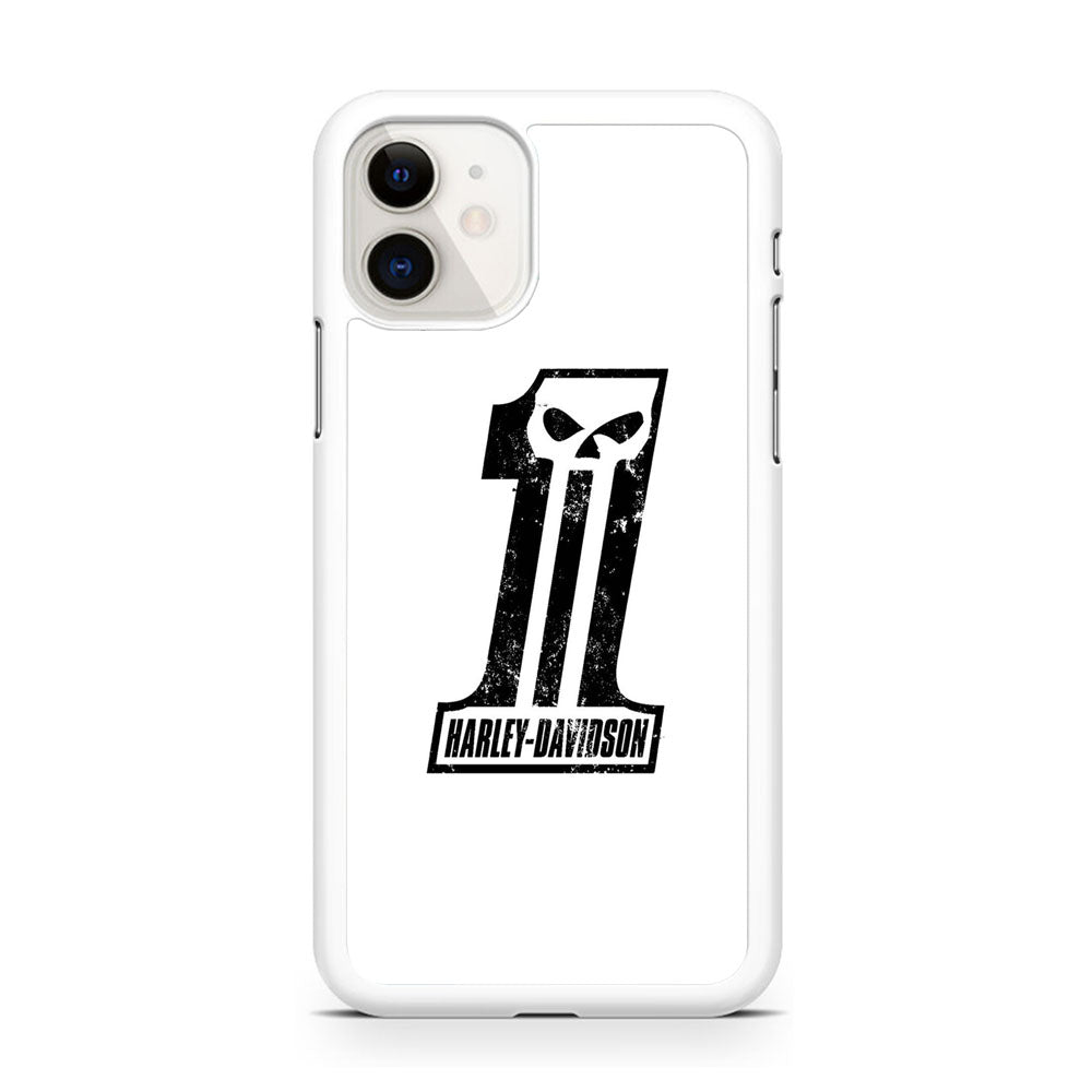 Harley Davidson White Number Skull iPhone 11 Case