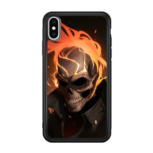 Head Skull Flames iPhone XS Case