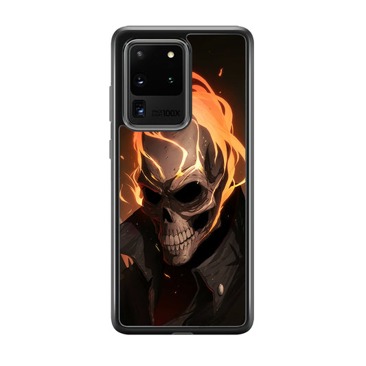 Head Skull Flames Samsung Galaxy S20 Ultra Case