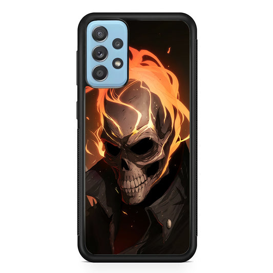 Head Skull Flames Samsung Galaxy A52 Case