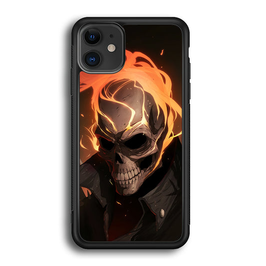 Head Skull Flames iPhone 12 Case