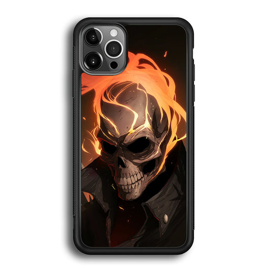 Head Skull Flames iPhone 12 Pro Max Case