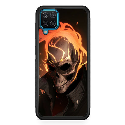 Head Skull Flames Samsung Galaxy A12 Case