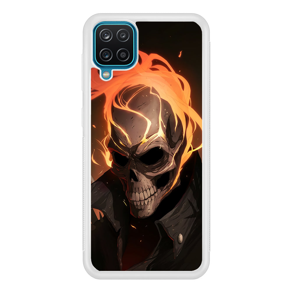 Head Skull Flames Samsung Galaxy A12 Case