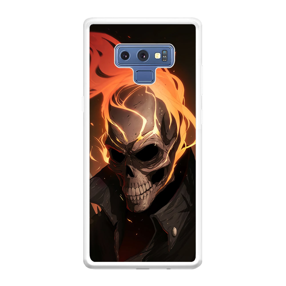 Head Skull Flames Samsung Galaxy Note 9 Case