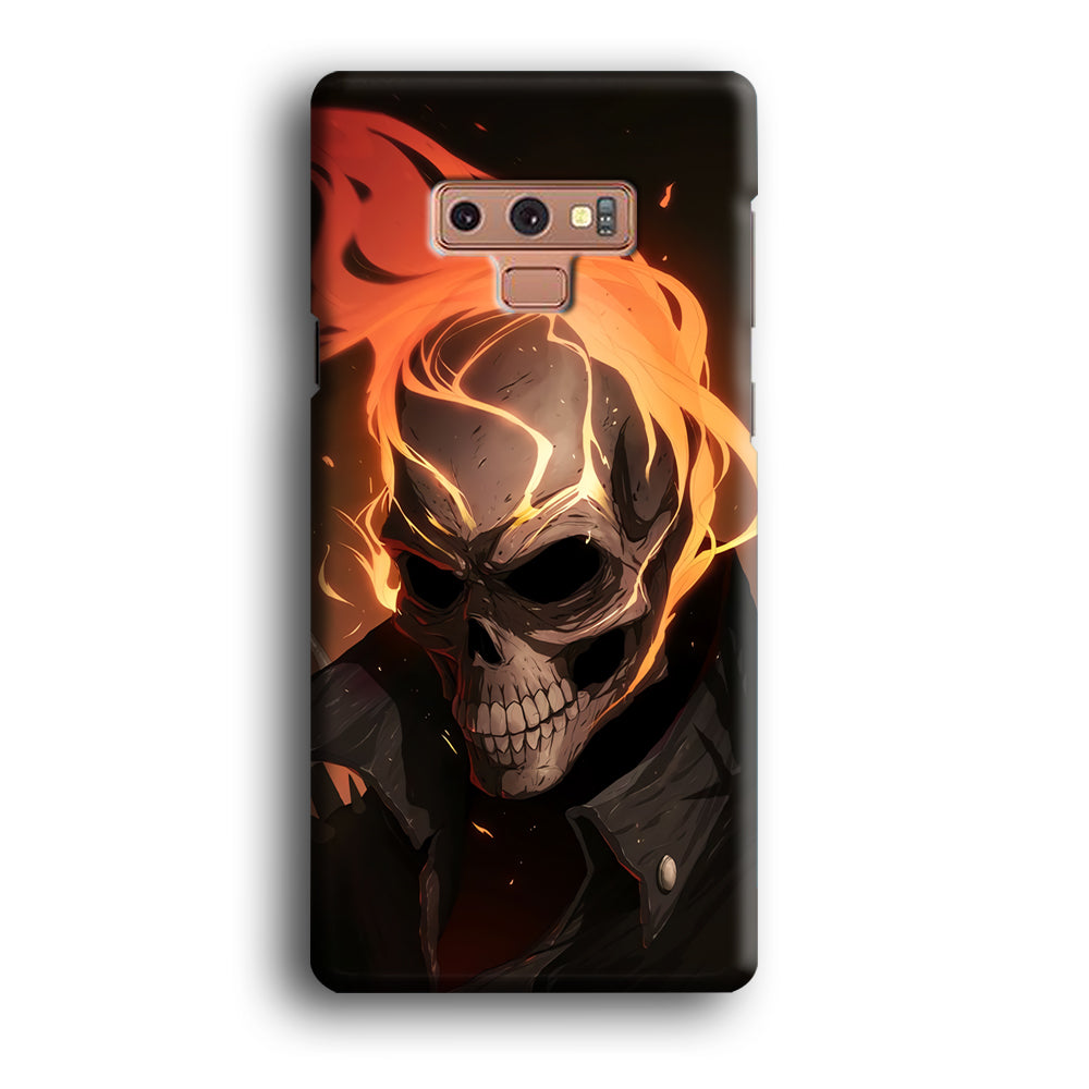 Head Skull Flames Samsung Galaxy Note 9 Case