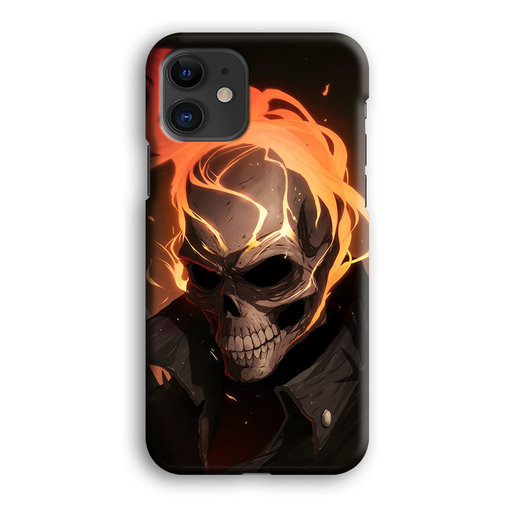 Head Skull Flames iPhone 12 Case