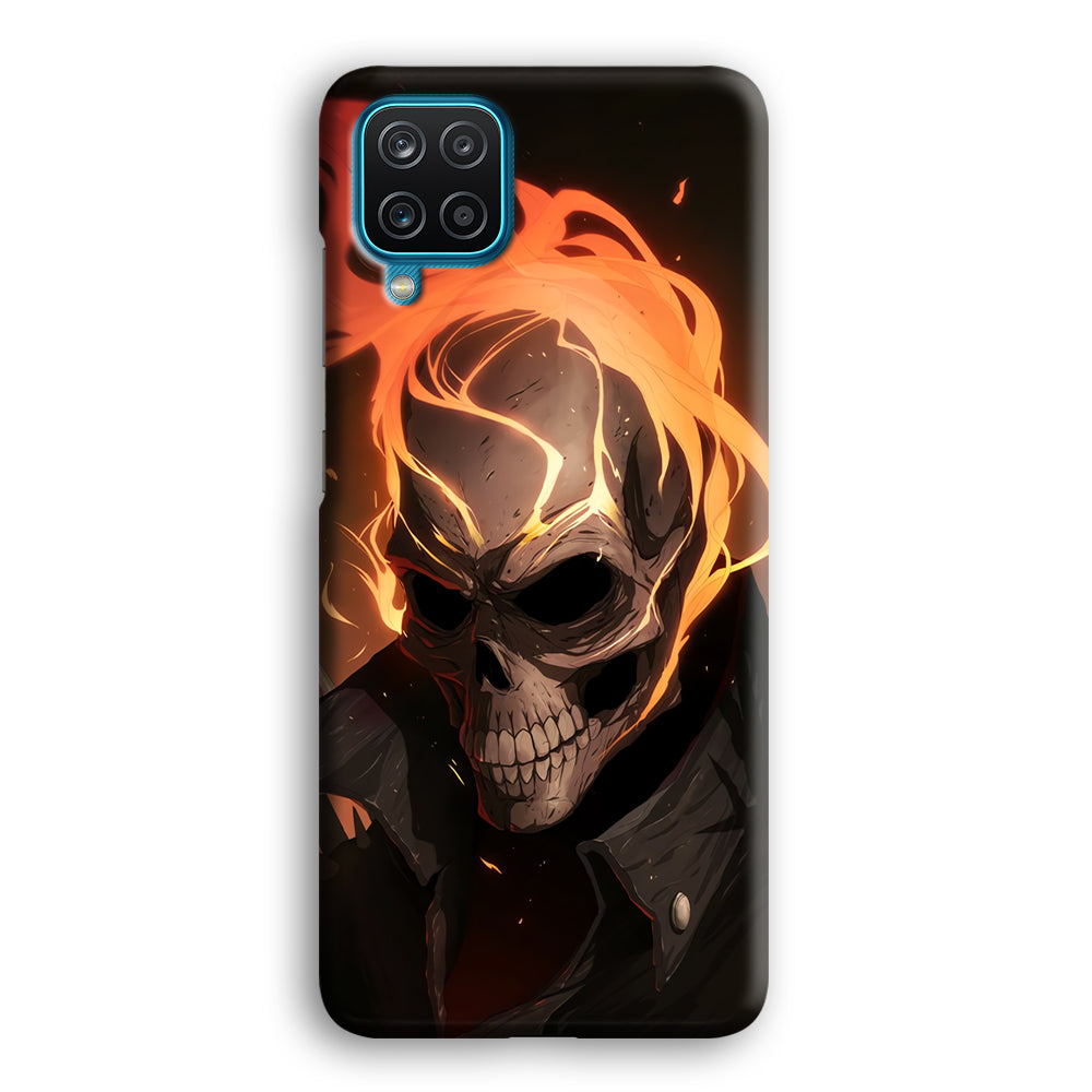 Head Skull Flames Samsung Galaxy A12 Case