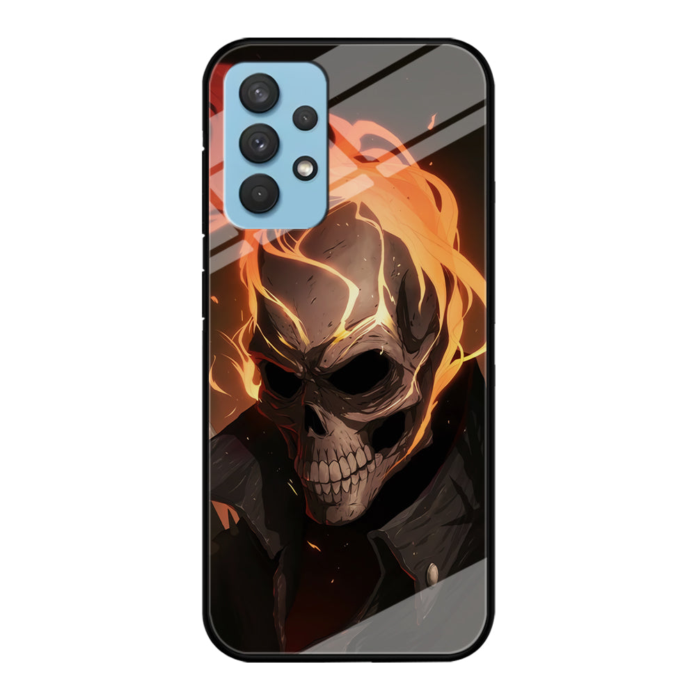 Head Skull Flames Samsung Galaxy A32 Case