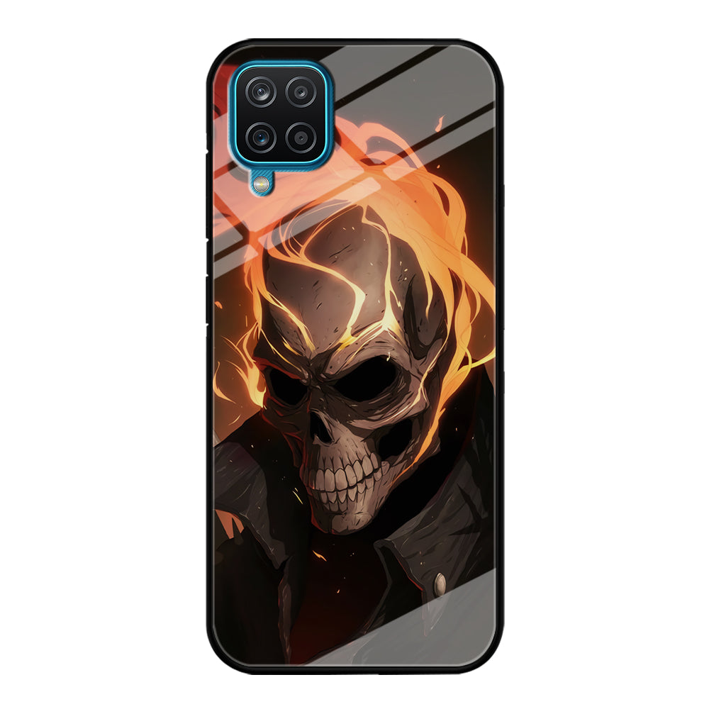 Head Skull Flames Samsung Galaxy A12 Case