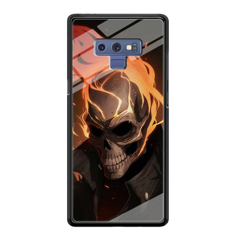 Head Skull Flames Samsung Galaxy Note 9 Case