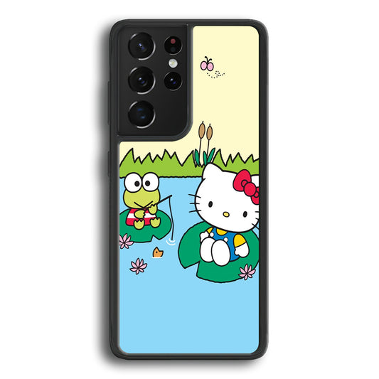 Hello Kitty Fishing With Keroppi Samsung Galaxy S21 Ultra Case - Ezzystore
