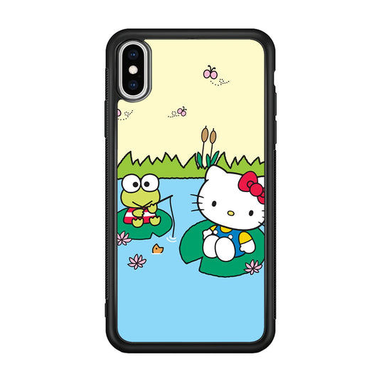 Hello Kitty Fishing With Keroppi iPhone XS Case