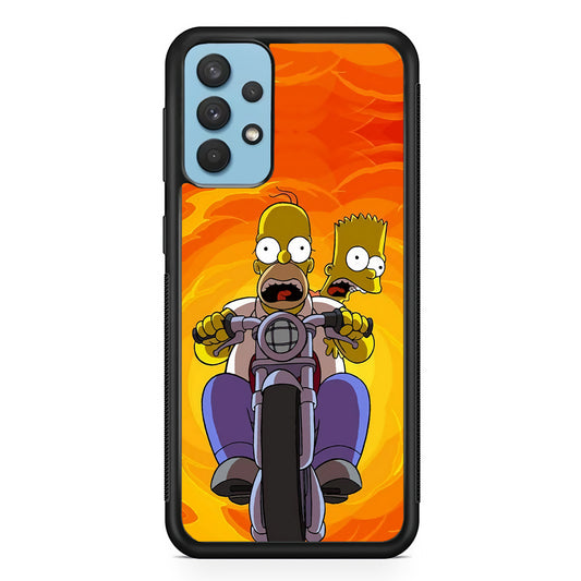 Homer and Bart Rider Samsung Galaxy A32 Case
