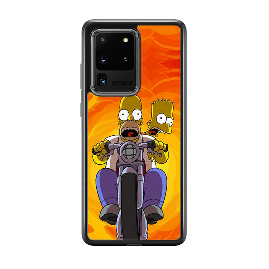 Homer and Bart Rider Samsung Galaxy S20 Ultra Case