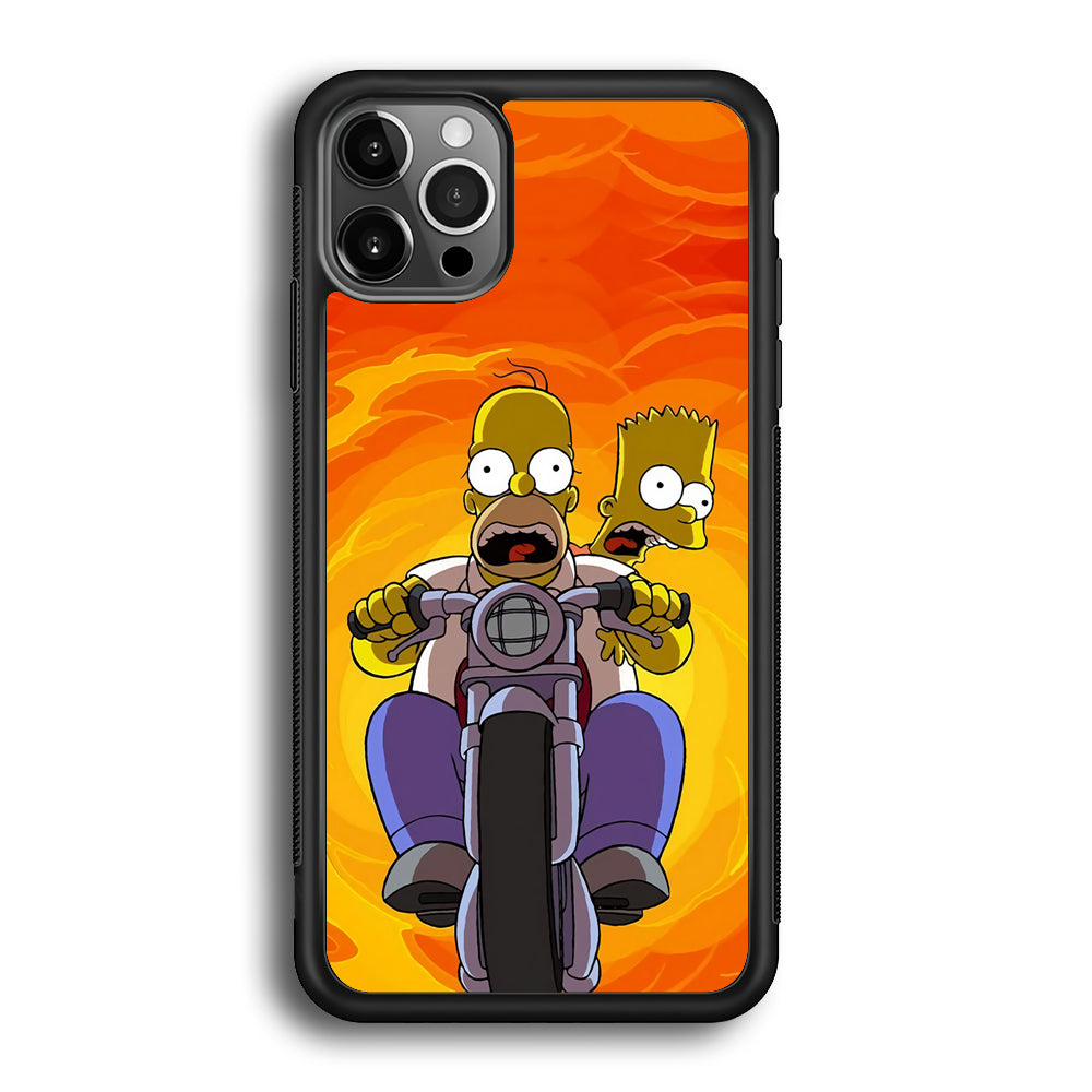 Homer and Bart Rider iPhone 12 Pro Case