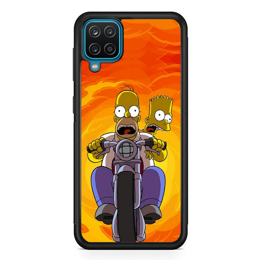 Homer and Bart Rider Samsung Galaxy A12 Case