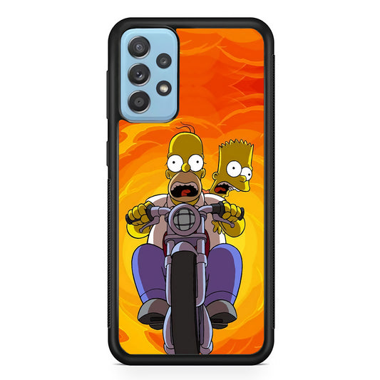 Homer and Bart Rider Samsung Galaxy A52 Case