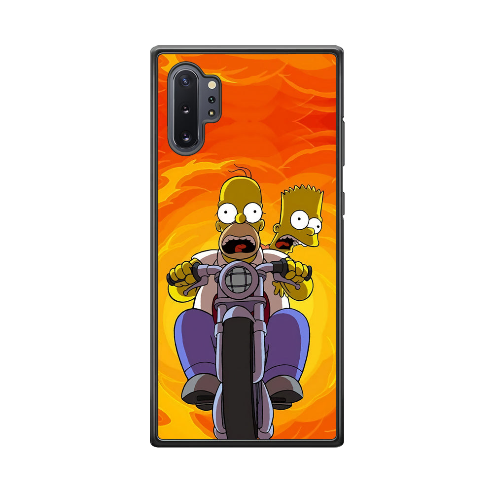 Homer and Bart Rider Samsung Galaxy Note 10 Plus Case