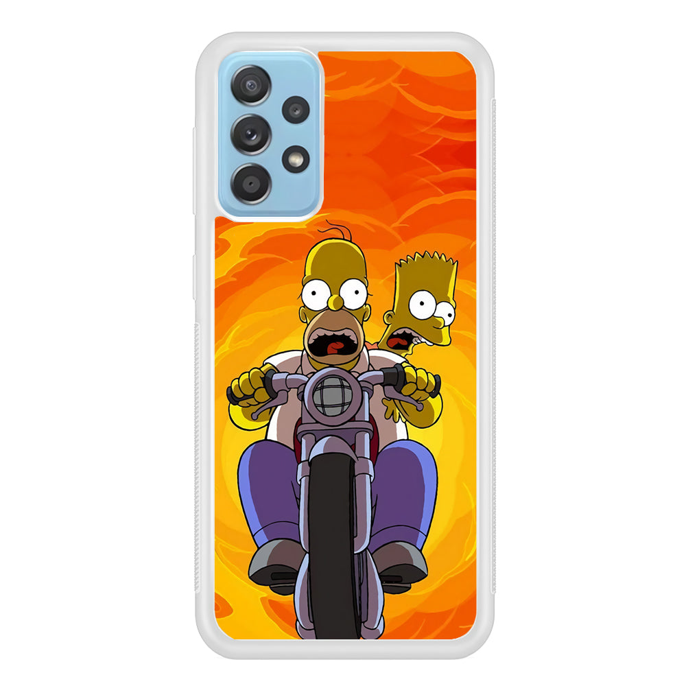 Homer and Bart Rider Samsung Galaxy A52 Case