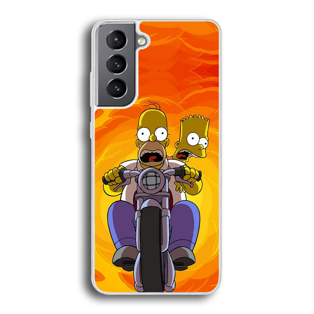 Homer and Bart Rider Samsung Galaxy S21 Plus Case