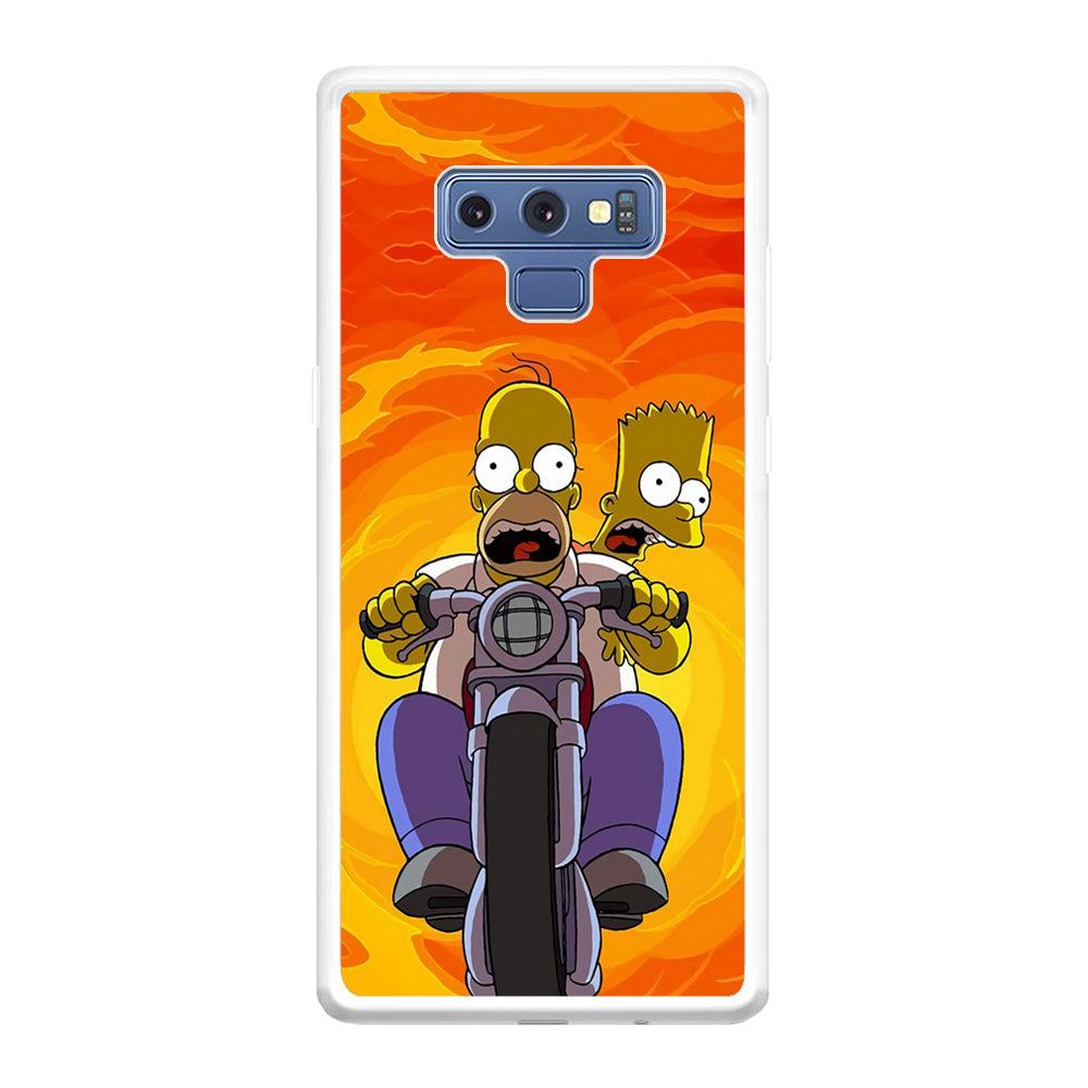 Homer and Bart Rider Samsung Galaxy Note 9 Case