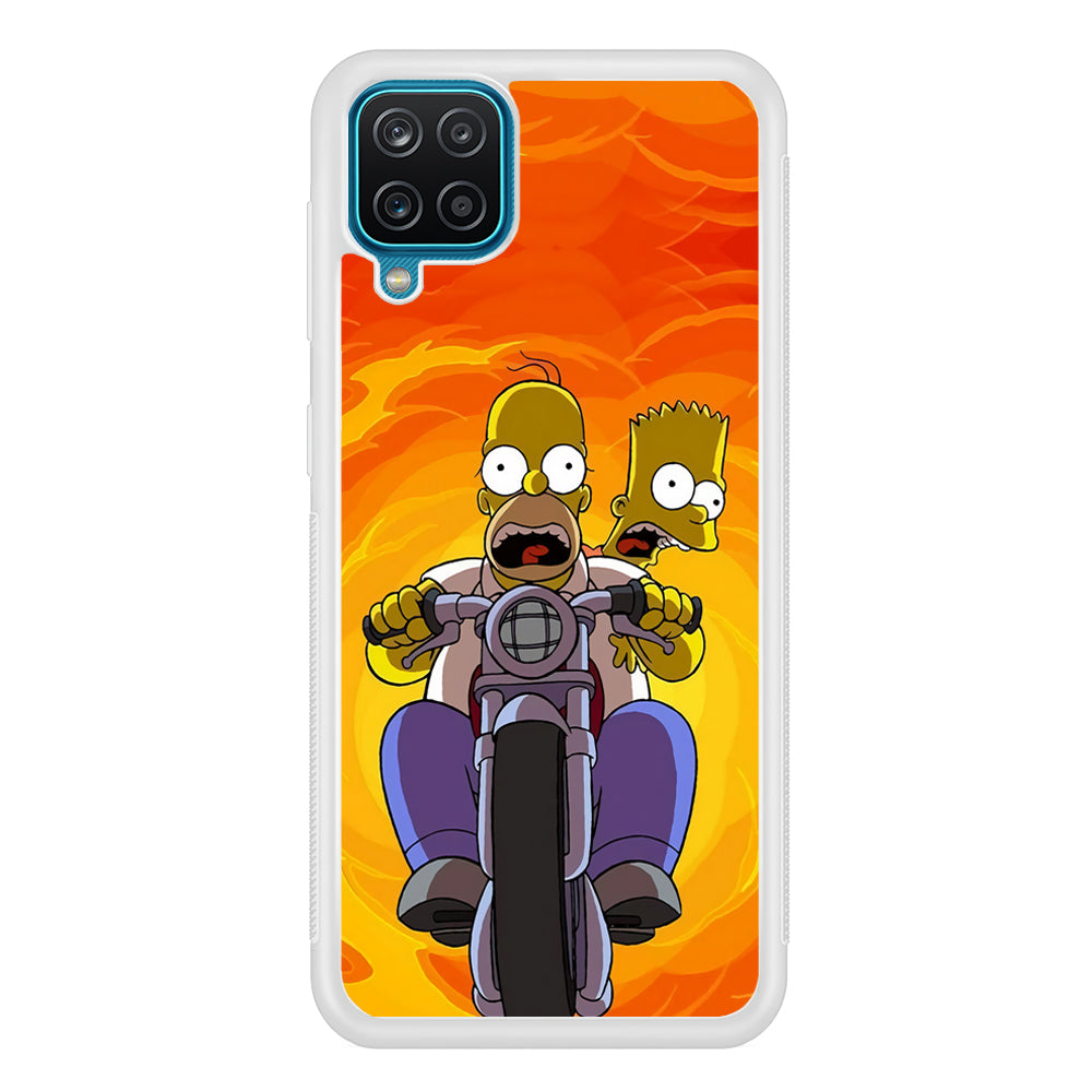 Homer and Bart Rider Samsung Galaxy A12 Case