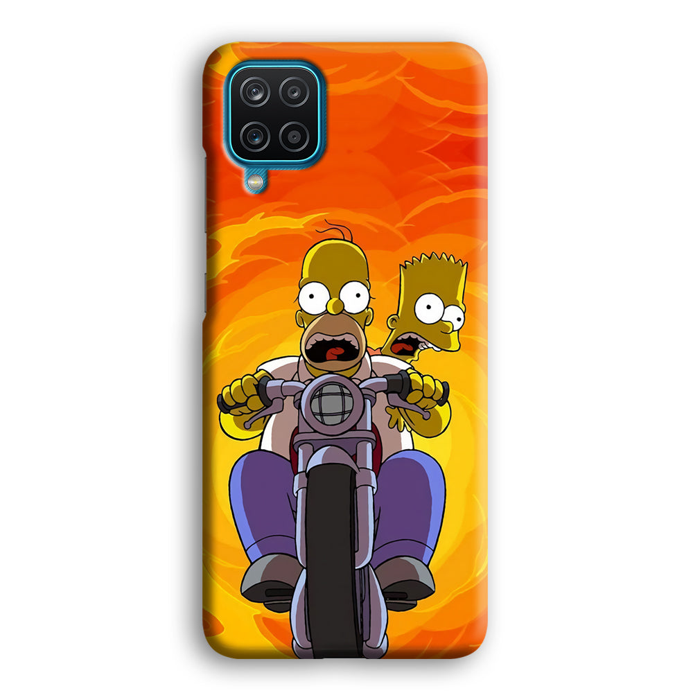 Homer and Bart Rider Samsung Galaxy A12 Case