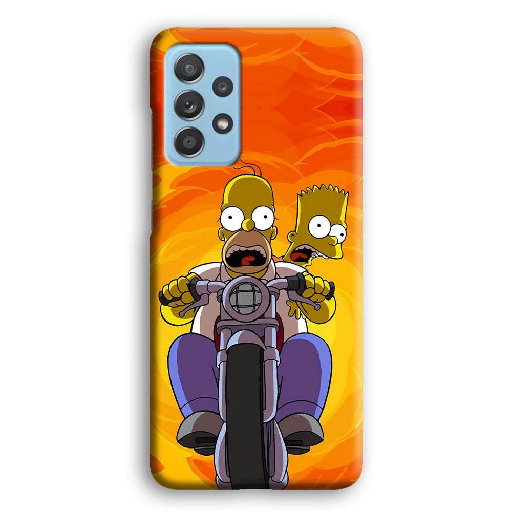 Homer and Bart Rider Samsung Galaxy A52 Case