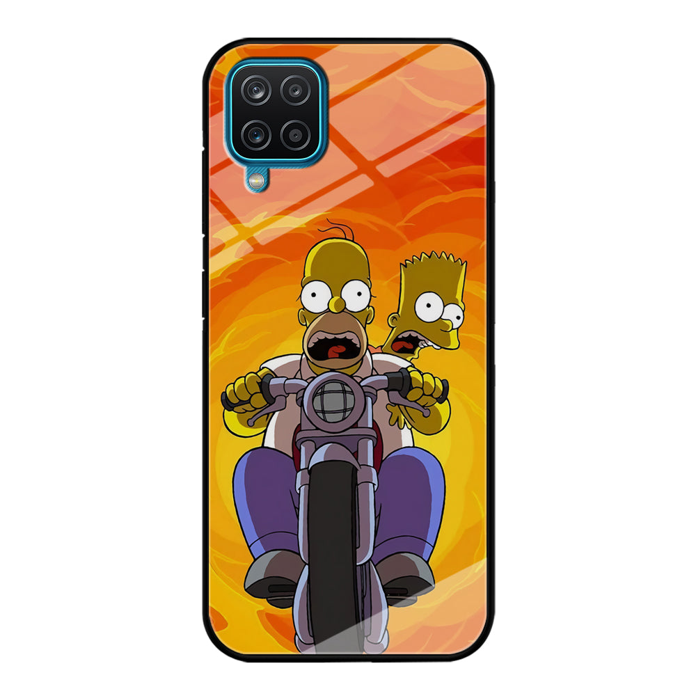 Homer and Bart Rider Samsung Galaxy A12 Case