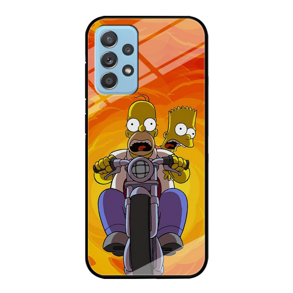 Homer and Bart Rider Samsung Galaxy A52 Case