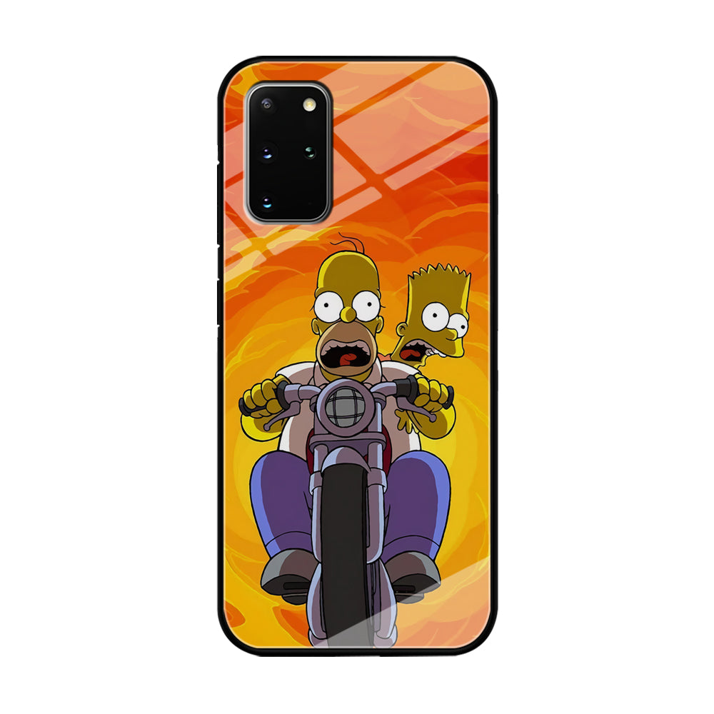 Homer and Bart Rider Samsung Galaxy S20 Plus Case