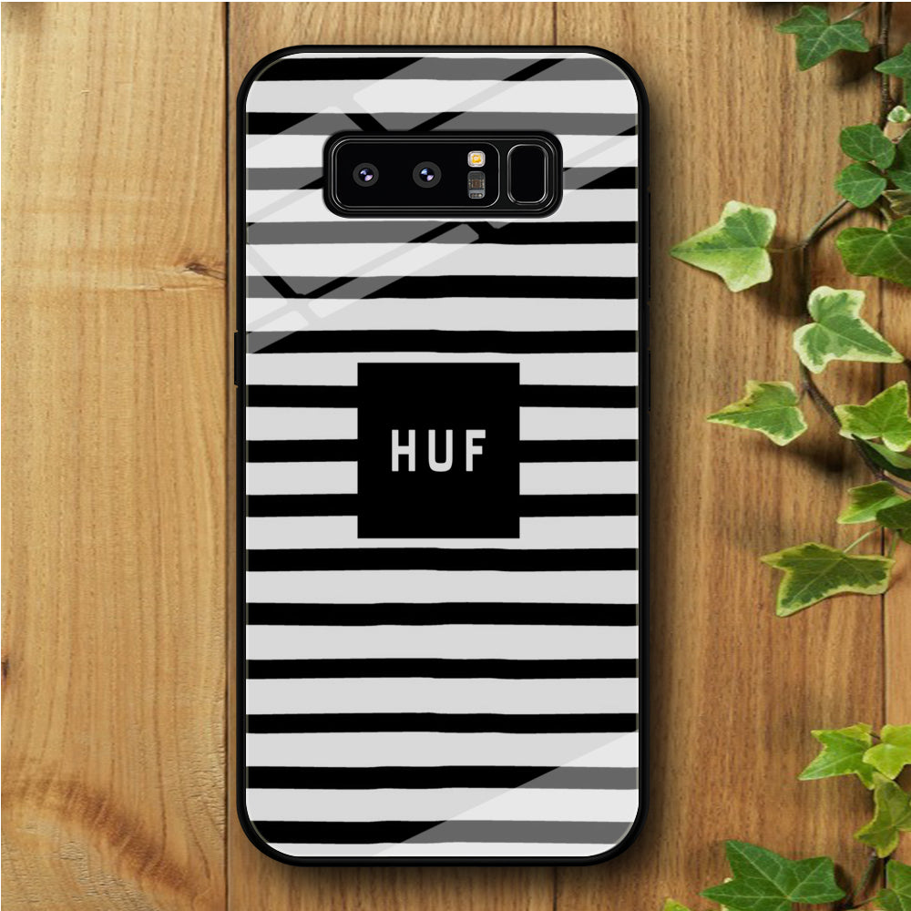 Huf Black Stripe White Samsung Galaxy Note 8 Tempered Glass Case