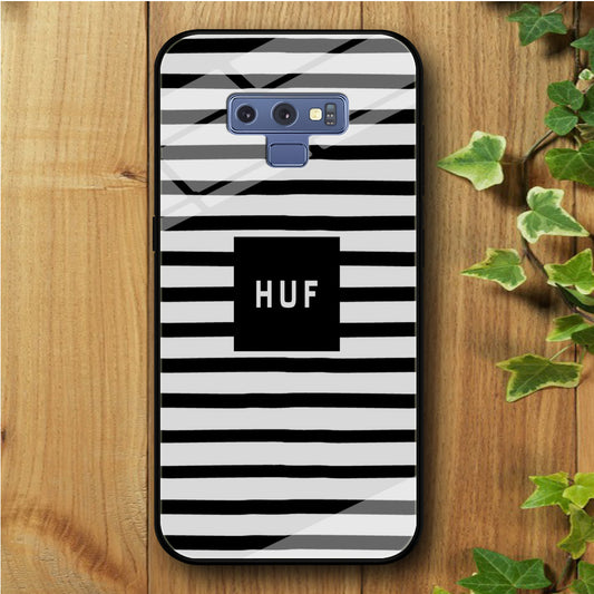 Huf Black Stripe White Samsung Galaxy Note 9 Tempered Glass Case