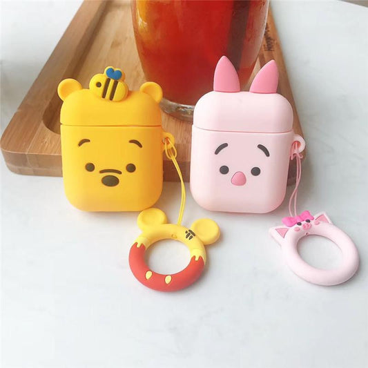 Winnie And Piglet Silicone Protective Case Cover For Apple Airpods
